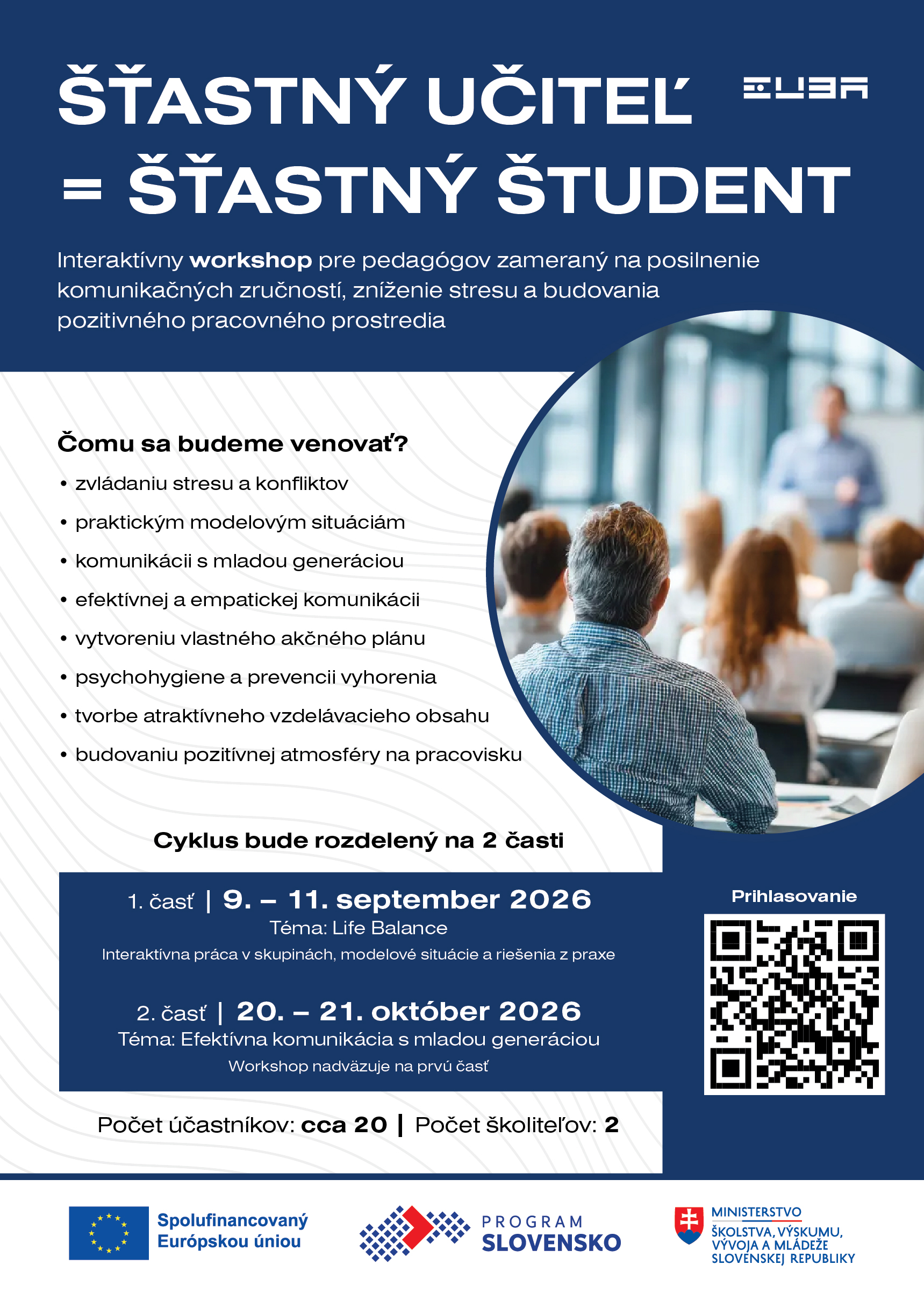 Workshop: Šťastný učiteľ = šťastný študent