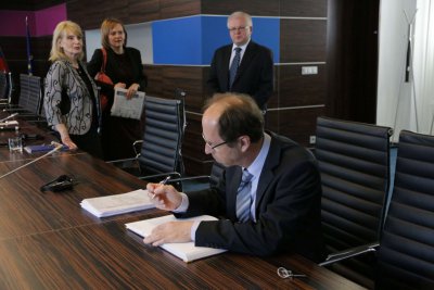 Návšteva prof. Mramora, mentora EU v Bratislave