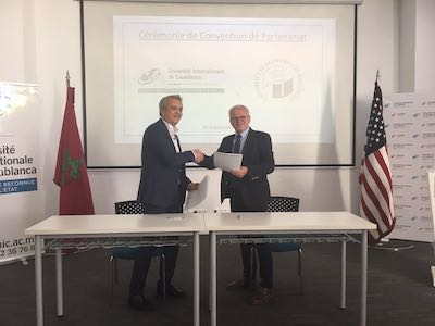 Podpis partnerskej dohody medzi EU v Bratislave a International University of Casablanca