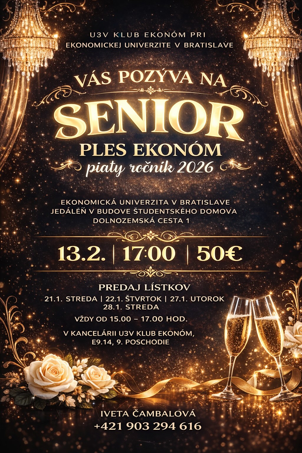 Jubilejný 5. ročník Plesu seniorov EUBA: večer plný radosti, tanca a priateľstva