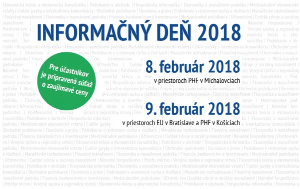 Pozvánka na Informačný deň 2018