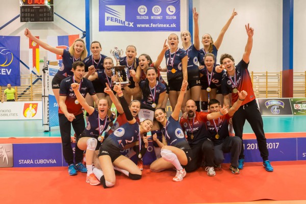 Volejbalistky Slávie EU Bratislava sa stali víťazkami Slovenského pohára 2017