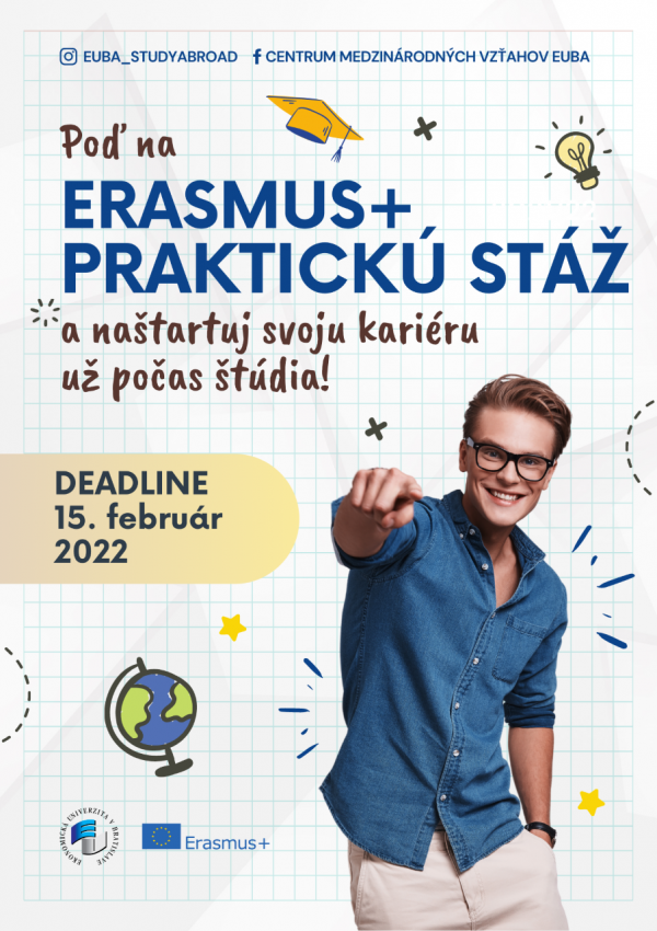 Výzva na Erasmus+ praktické stáže akad. rok 2021/2022